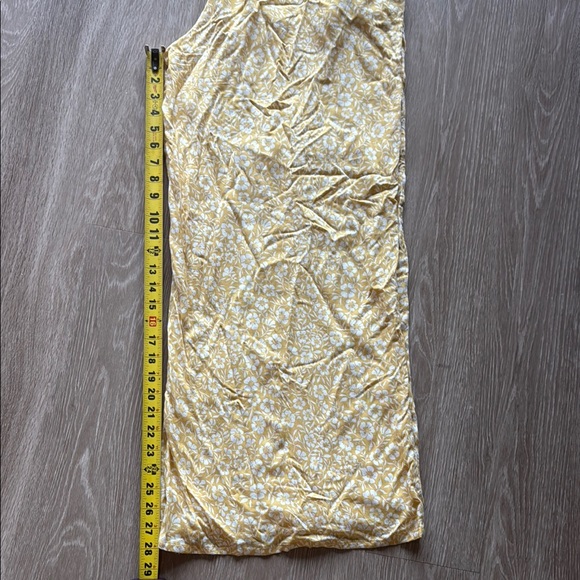 Roxy Floral Yellow Wide-Leg Pants XL - Picture 4 of 5